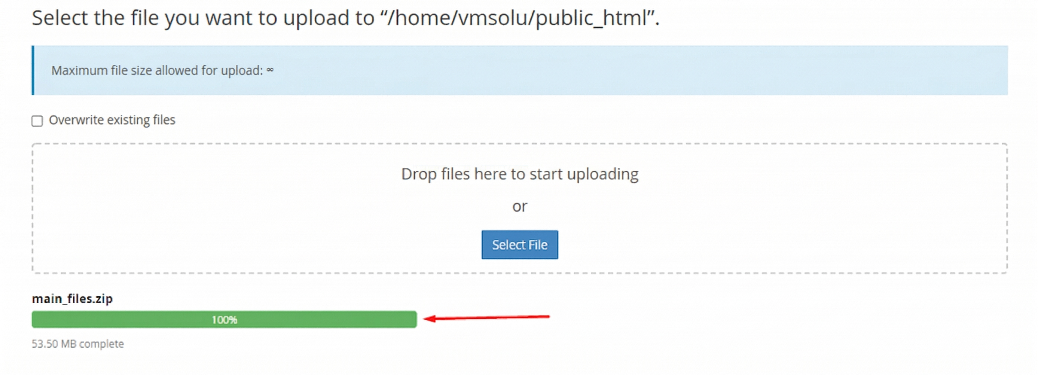 Upload Successful