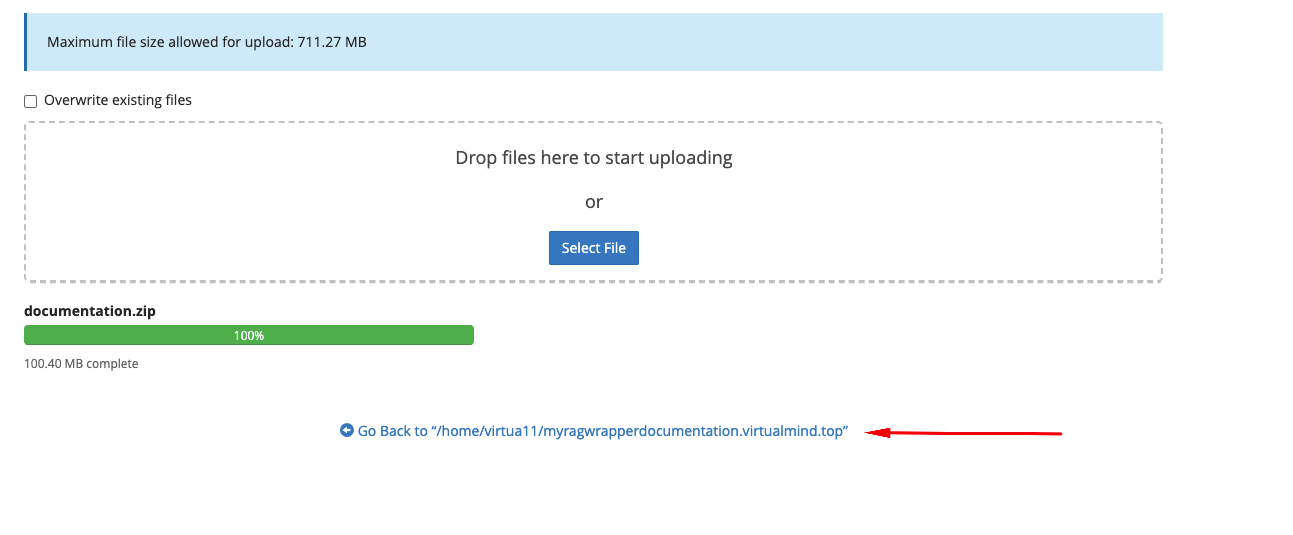 ZIP file in File Manager