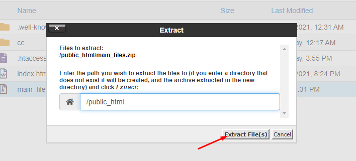 Confirm Extraction