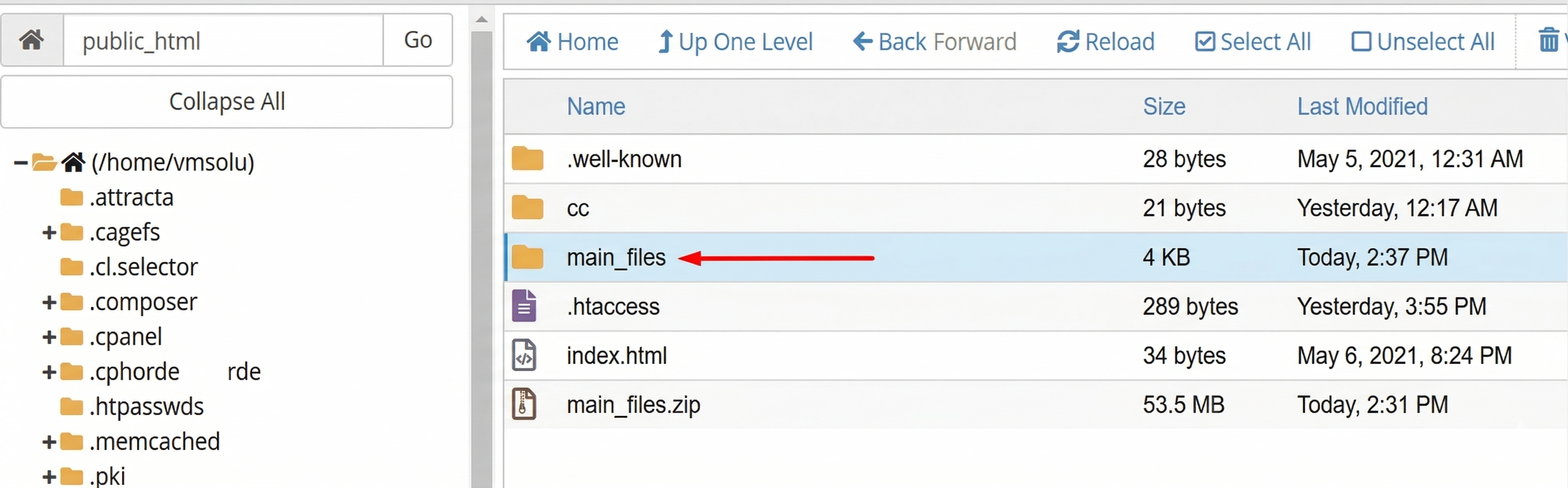 Enter main_files folder